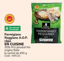 Promocash Parmigiano reggiano a.o.p. râpé en cuisine offre