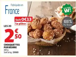 Auchan Chouquettes Pur Beurre offre