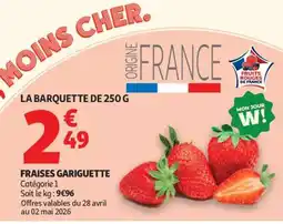 Auchan Fraises Gariguette offre