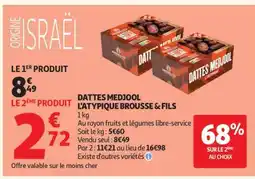 Auchan DATTES MEDJOOL L'ATYPIQUE BROUSSE & FILS offre