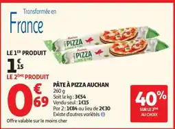 Auchan Pâte À Pizza Auchan offre
