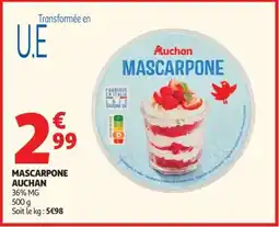 Auchan Mascarpone Auchan offre