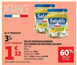 Auchan DÉS DE FROMAGE DE BREBIS AUX HERBES DE PROVENCE SALAKIS offre