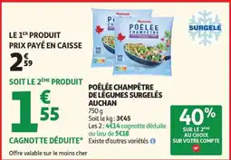 Auchan POÊLÉE CHAMPÊTRE DE LÉGUMES SURGELÉS AUCHAN offre