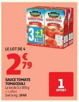 Auchan SAUCE TOMATE TOMACOULI offre