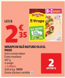 Auchan WRAPS DE BLÉ NATURE OLD EL PASO offre