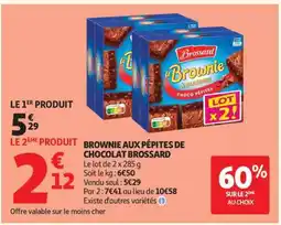 Auchan BROWNIE AUX PÉPITES DE CHOCOLAT BROSSARD offre