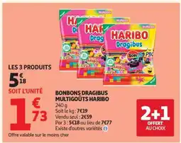 Auchan BONBONS DRAGIBUS MULTIGÔUTS HARIBO offre