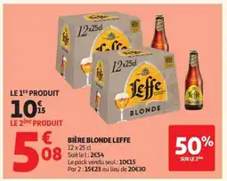 Auchan Bière Blonde Leffe offre