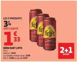Auchan BIÈRE RUBY LEFFE offre