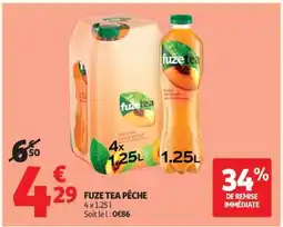 Auchan Fuze Tea Pêche offre