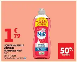 Auchan LIQUIDE VAISSELLE VINAIGRE FRAMBOISE MIR offre