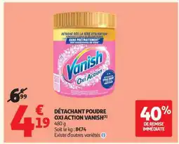 Auchan Détachant Poudre Oxi Action Vanish offre