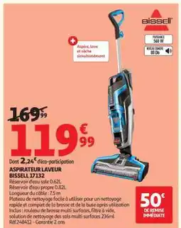 Auchan ASPIRATEUR LAVEUR BISSELL 17132 offre