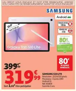 Auchan Samsung S10 Lite offre