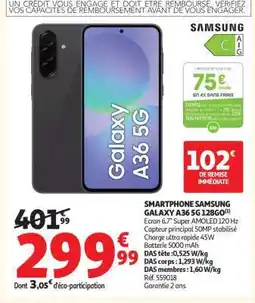 Auchan SMARTPHONE SAMSUNG GALAXY A36 5G 128GO offre