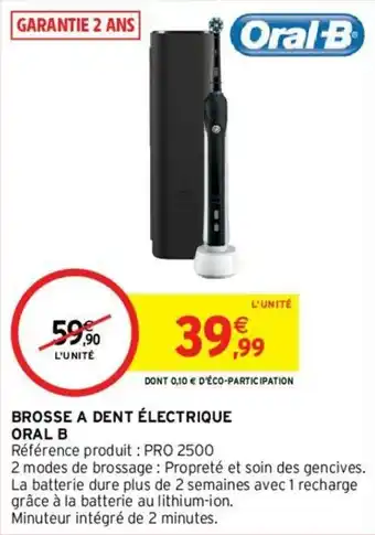 Brosse a dent électrique oral b