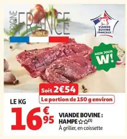 Auchan Viande Bovine : Hampe offre