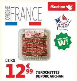 Auchan 7 Brochettes De Porc Auchan offre