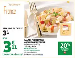 Auchan SALADE PIÉMONTAISE AU JAMBON SUPÉRIEUR offre
