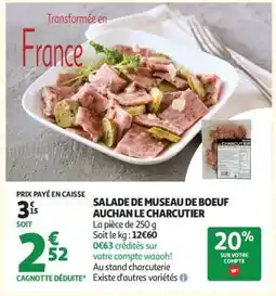 Auchan Salade De Museau De Bœuf Auchan Le Charcutier offre