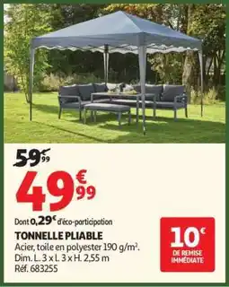 Auchan Tonnelle Pliable offre