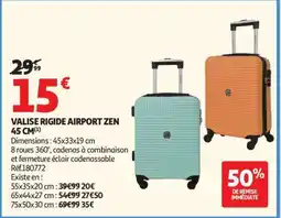 Auchan VALISE RIGIDE AIRPORT ZEN 45 CM offre