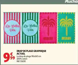 Auchan Drap De Plage Graphique Actuel offre