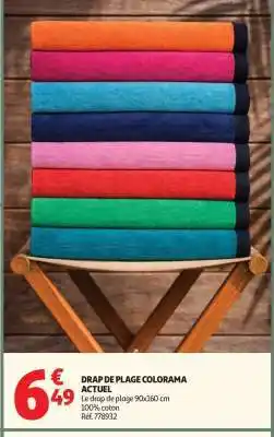 Auchan Drap De Plage Colorama Actuel offre