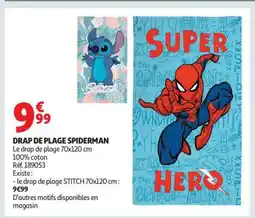Auchan DRAP DE PLAGE SPIDERMAN offre