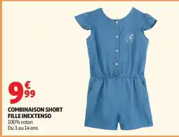 Auchan COMBINAISON SHORT FILLE INEXTENSO offre
