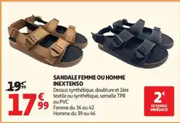 Auchan SANDALE FEMME OU HOMME INEXTENSO offre