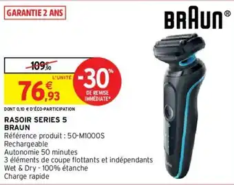 Intermarché Hyper Rasoir series 5 braun offre
