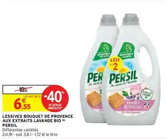 Intermarché Hyper Lessives bouquet de provence aux extraits lavande bio persil offre