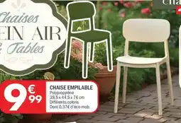La Foir'Fouille Chaise empilable offre