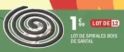 La Foir'Fouille Lot de spirales bois de santal offre