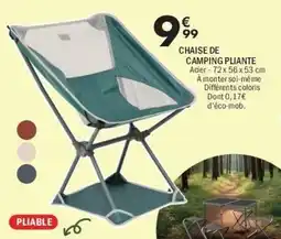 La Foir'Fouille Chaise de camping pliante offre