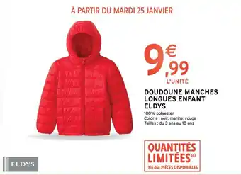Intermarché Hyper Doudoune manches longues enfant eldys offre
