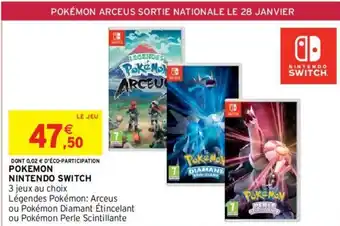 Intermarché Hyper Pokemon nintendo switch offre