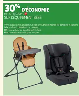 Auchan Sur l'équipement bébé offre