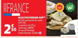 Auchan Bleu d'auvergne aop offre