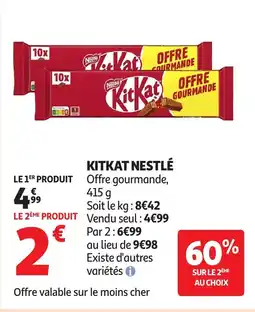 Auchan Kitkat nestlé offre