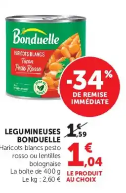 Super U LEGUMINEUSES BONDUELLE offre
