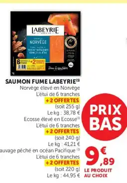 Super U SAUMON FUME LABEYRIE offre