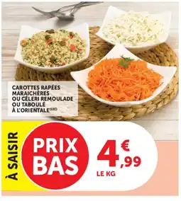 Super U CAROTTES RAPÉES MARAICHÈRES OU CÉLERI REMOULADE OU TABOULÉ À L'ORIENTALE offre