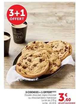 Super U 3 COOKIES + 1 OFFERT offre