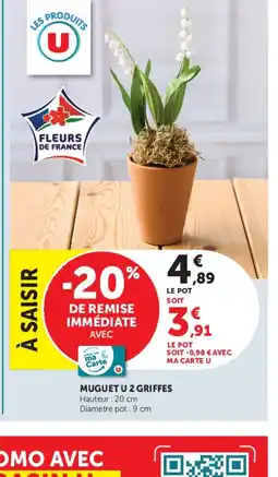 Super U Muguet u 2 griffes offre