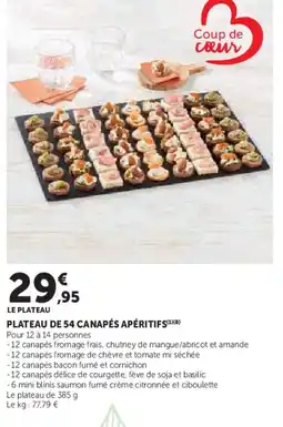 Hyper U Plateau de 54 canapés apéritifs offre
