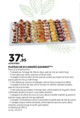 Hyper U Plateau de 63 canapés gourmet offre