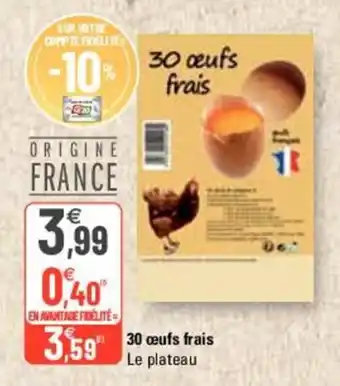 G20 30 œufs frais offre